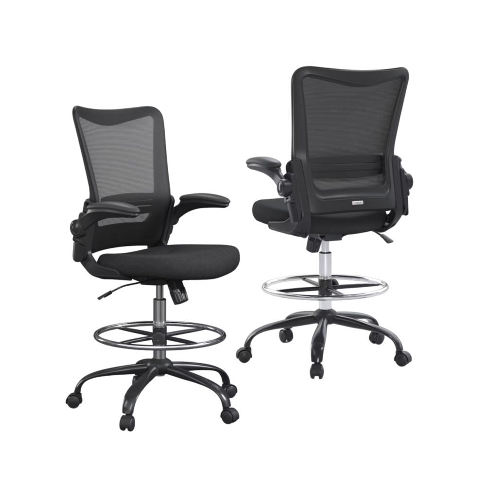 Ergonomic Drafting Chair with Footrest for Standing Desk_4Dock